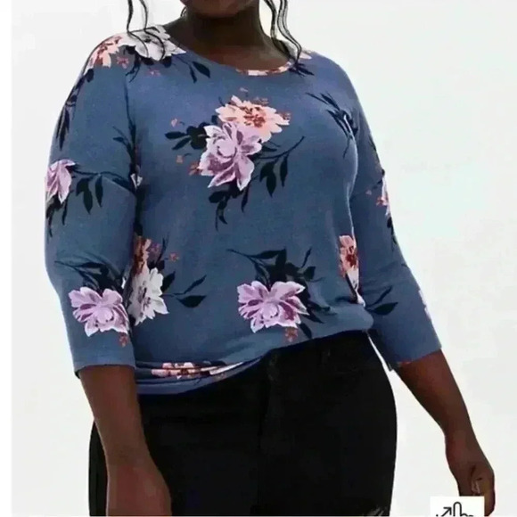 Torrid Super Soft Plush Floral Shirt Size 1X - Picture 1 of 4